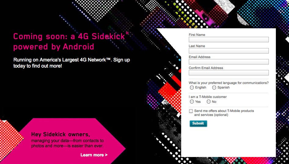 TMobile Signup for info on Sidekick 4G Tuesday February 15th 2011